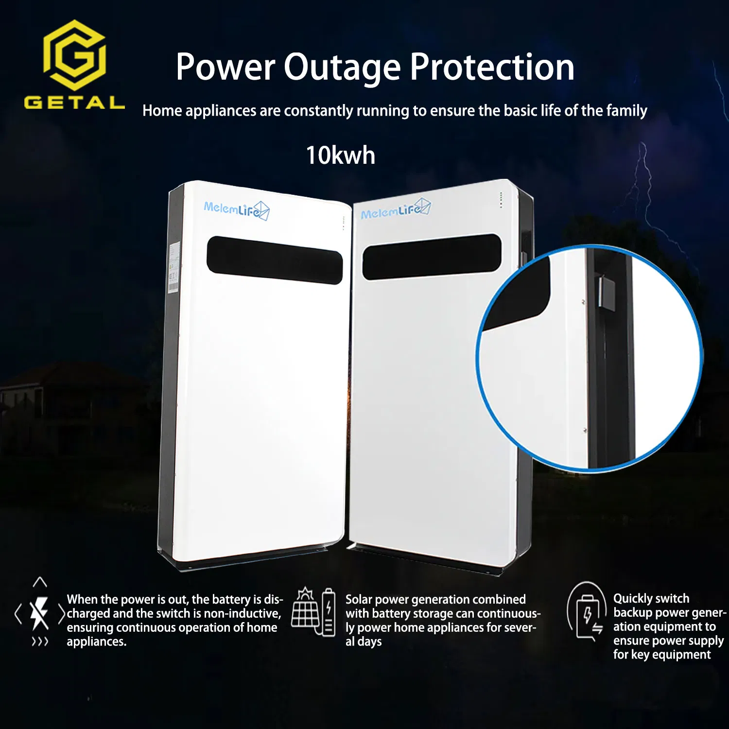 Smart Features 5kwh 10kwh 15kwh 20kwh Der Energy Battery Residential Energy Storage