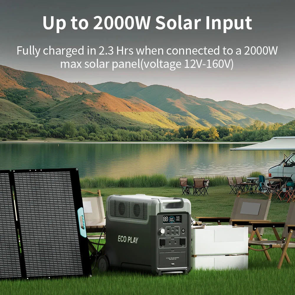 Portable 3600W Home Energy Storage Power Station 3840wh LiFePO4 Battery MPPT