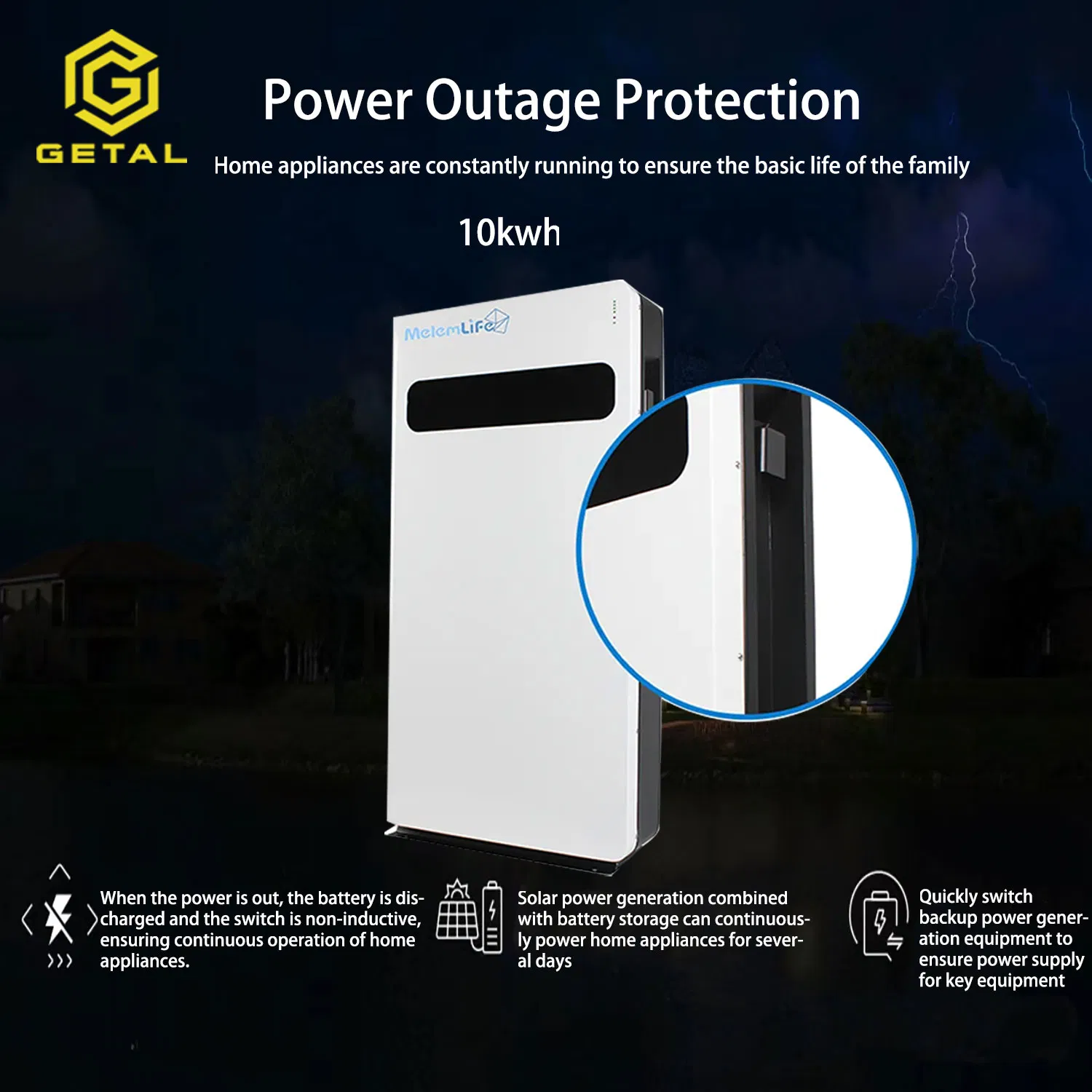 Smart Features 5kwh 10kwh 15kwh 20kwh Der Energy Battery Residential Energy Storage