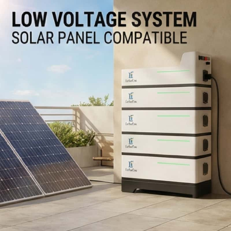 Solar Battery 51.2V 15kwh-50kwh Stackable LiFePO4 Battery Pack for Home Energy Storage System