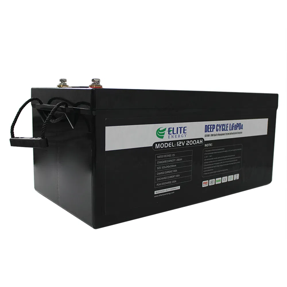 Elite Customzied Batteries Lithium 12V 200ah Solar Batteries 12V Home Storage LiFePO4 Battery Backup Li-ion Battery Pack