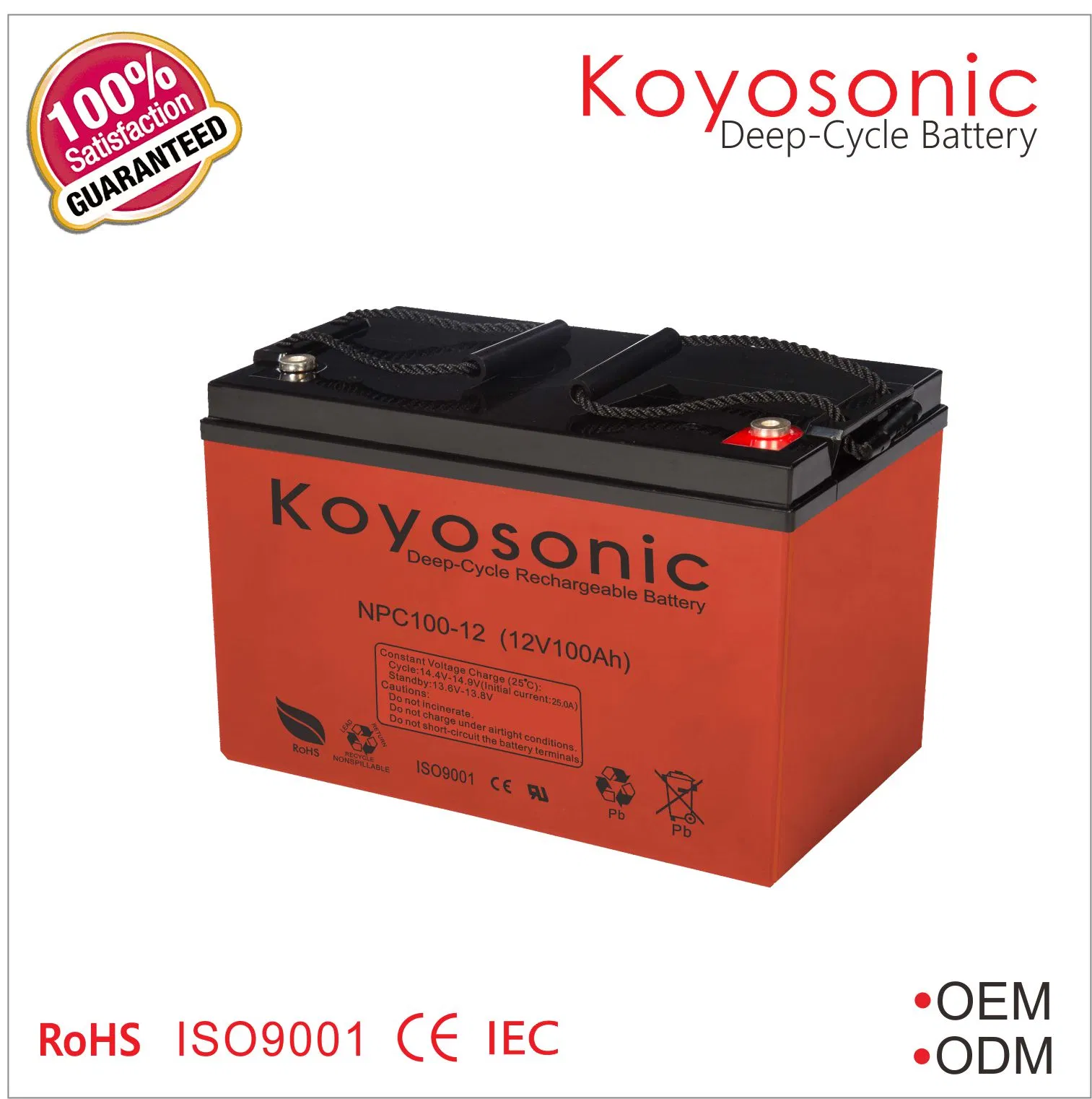 Rechargeable SLA 12V 100ah Deep Cycle Battery Solar Storage Energy System Battery Marine Electric Scooter Battery Boat Power Bank to Replace AGM Battery