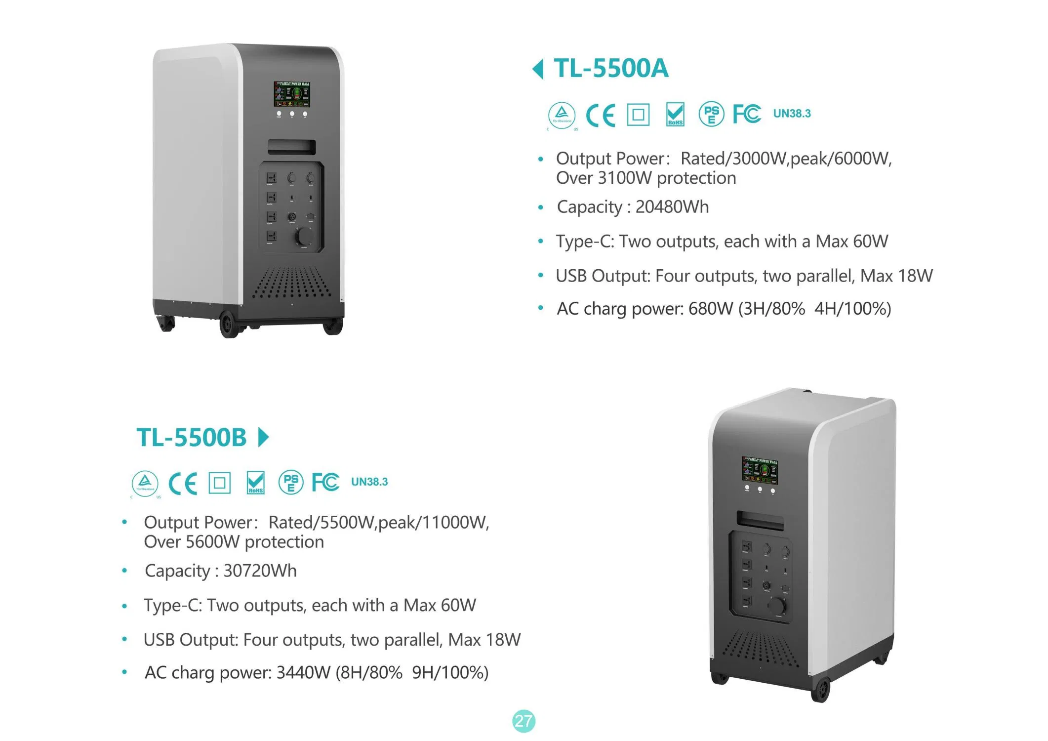 5000W Home Use Portable All in One Energy Storage 10kwh 12.5kwh Solar Power Generator Mobile on/off Grid Hybrid Lithium Battery Backup