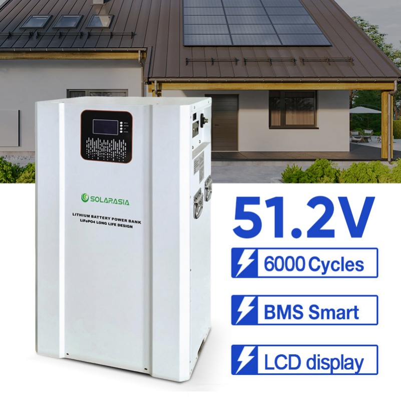 Lithium Battery 51.2V 314ah 16kwh LiFePO4 Cell Solar Battery Deep Cycle LFP Battery Smart Ess Wall Mounted with Power Module Wholesale Suppliers