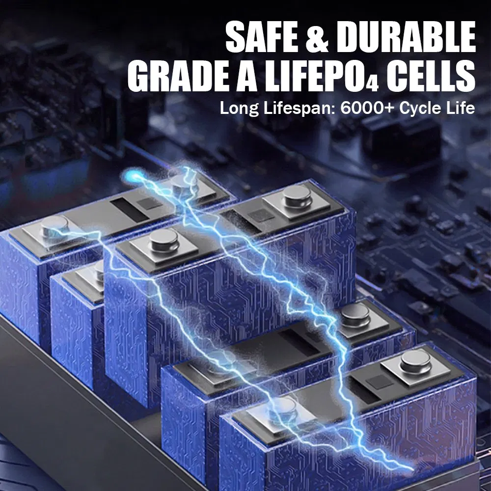 Home Power Storage System Series 51.2V 5kwh Wall-Mounted off-Grid Energy Storage Lithium LiFePO4 Battery for Household Use