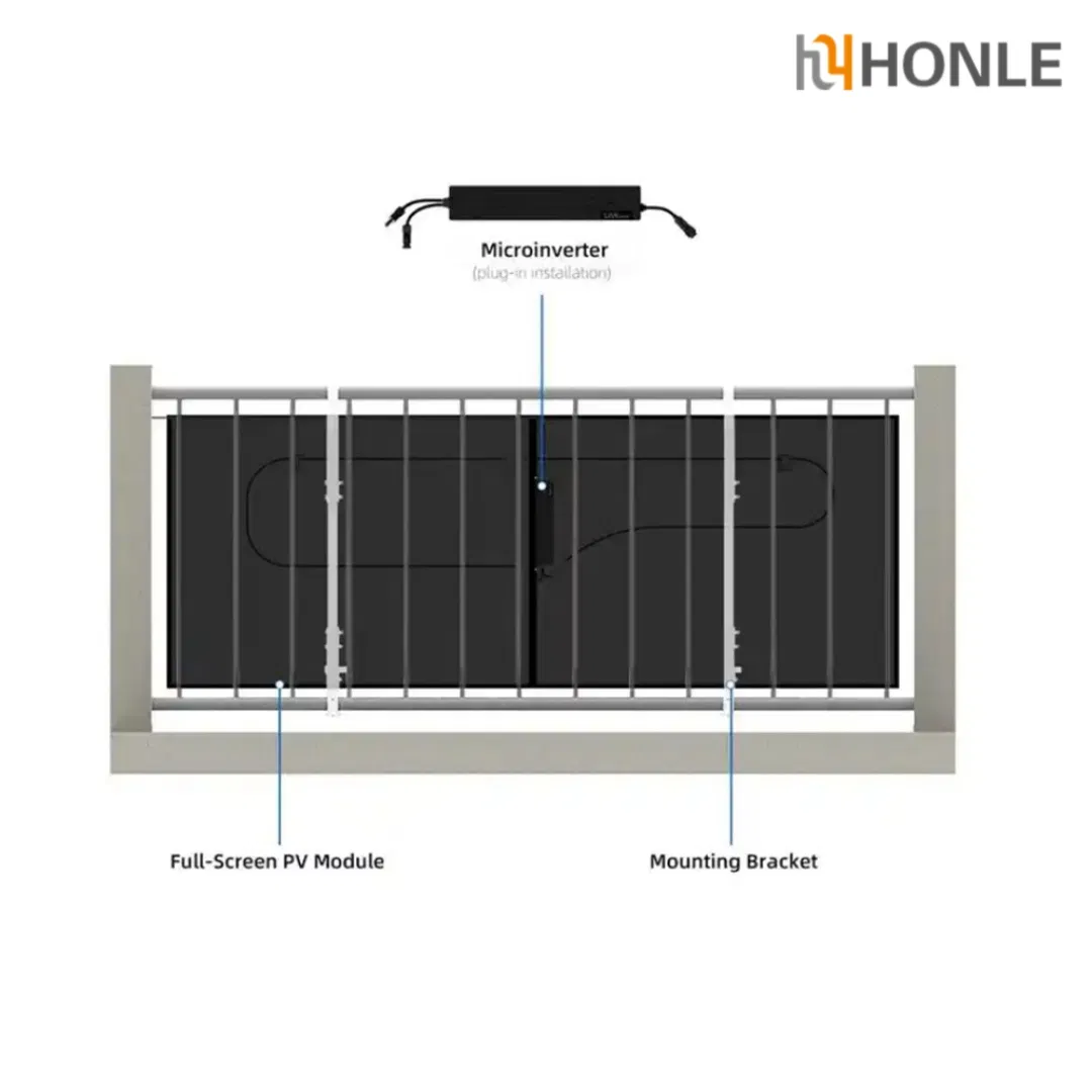 Residential Solar Power Photovoltaic Panel Micro Inverter 600W Solar Home Power Roof Balcony Energy Storage