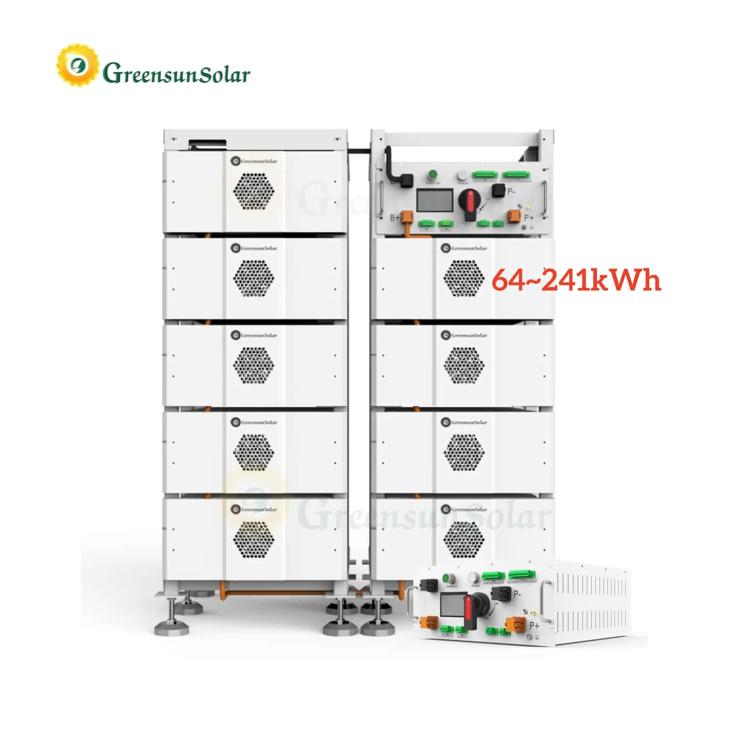 Greensun Factory 314ah 112kwh 100kwh 64~241kwh Hybrid Solar Lithium Enegy Storage Battery for Home Factory Solar Power System