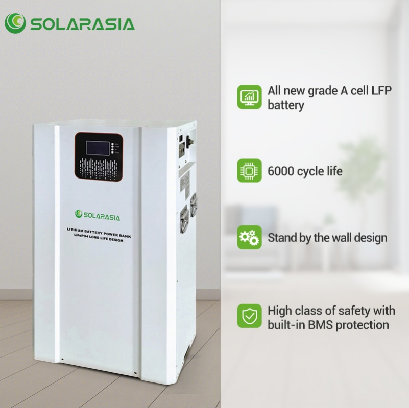 Lithium Battery 51.2V 314ah 16kwh LiFePO4 Cell Solar Battery Deep Cycle LFP Battery Smart Ess Wall Mounted with Power Module Wholesale Suppliers