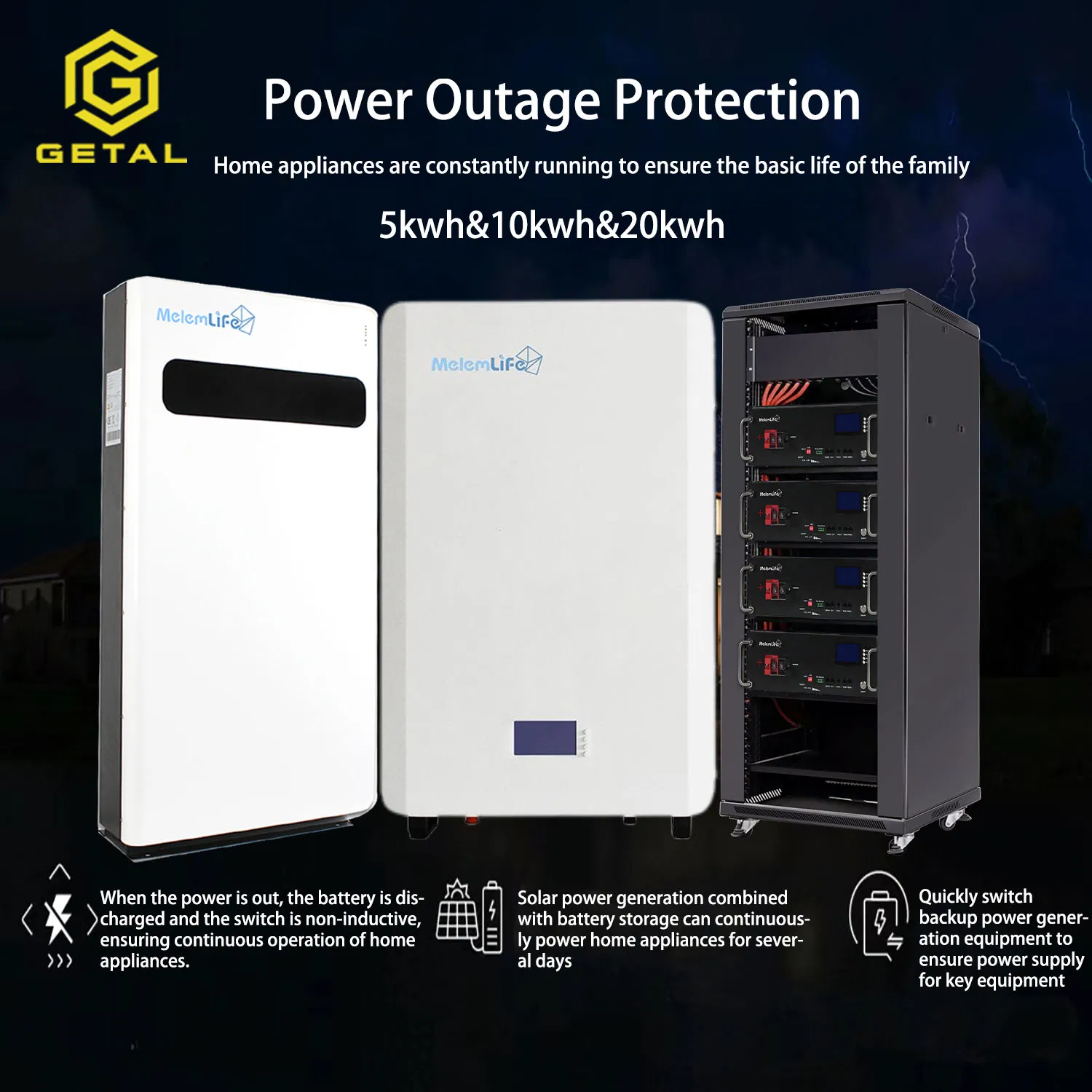 Smart Features 5kwh 10kwh 15kwh 20kwh Der Energy Battery Residential Energy Storage