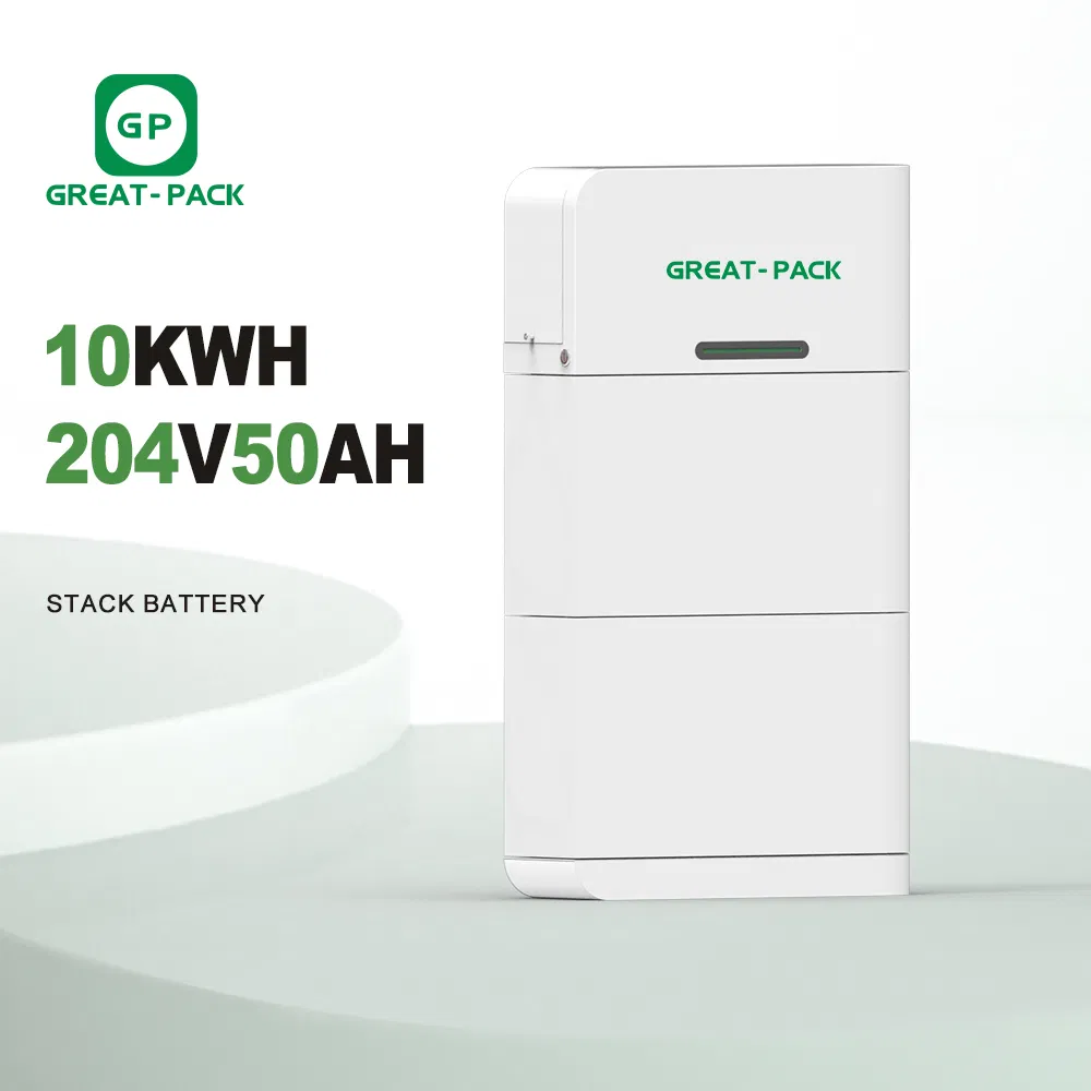 10kwh 20kwh 25kwh High Voltage Pack 204V50ah Stacked LiFePO4 Lithium Battery for Growatt Hybrid Solar System
