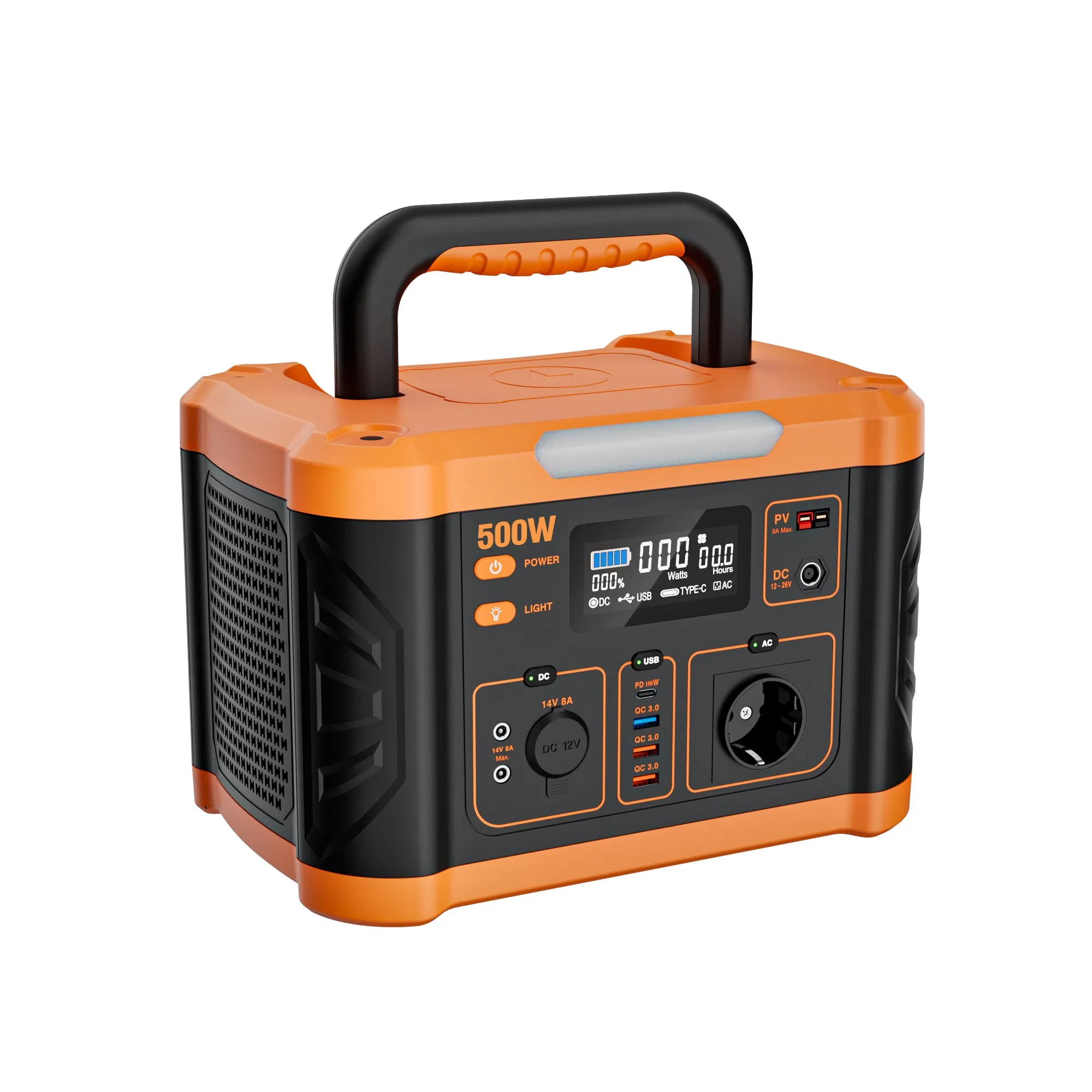 555wh Backup Lithium Battery Pack 500W Rechargeable Bank Supply for CPAP RV Home Emergency