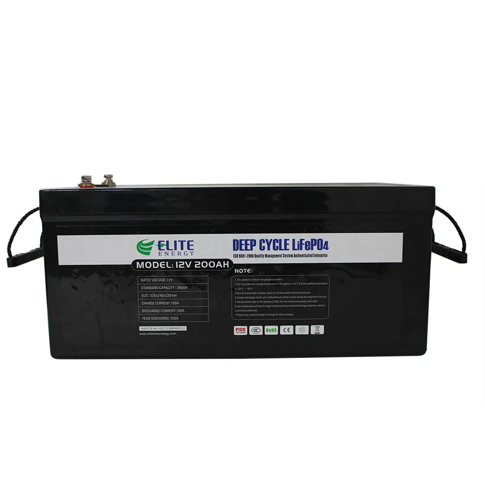Elite Customzied Batteries Lithium 12V 200ah Solar Batteries 12V Home Storage LiFePO4 Battery Backup Li-ion Battery Pack