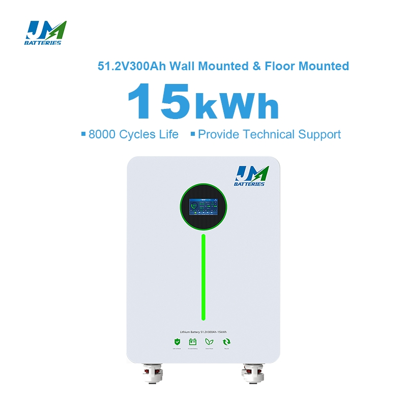 Jm 51.2V 300ah Lithium Ion Battery15kwh LiFePO4 Battery Solar Home Energy System