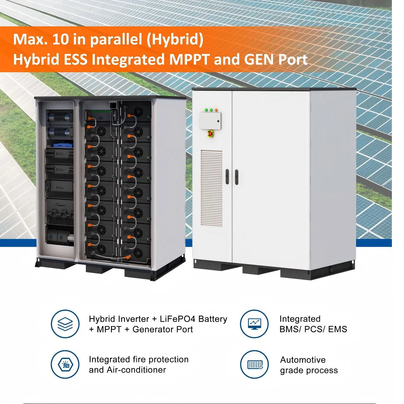 Air-Cooled Energy Storage System Hybrid Solar Energy Storage Cabinet LiFePO Lithium Battery