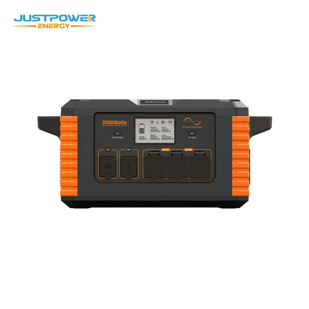 2064kwh LiFePO4 Lithium Ion Home Solar System 2000W portable Energy Storage Battery