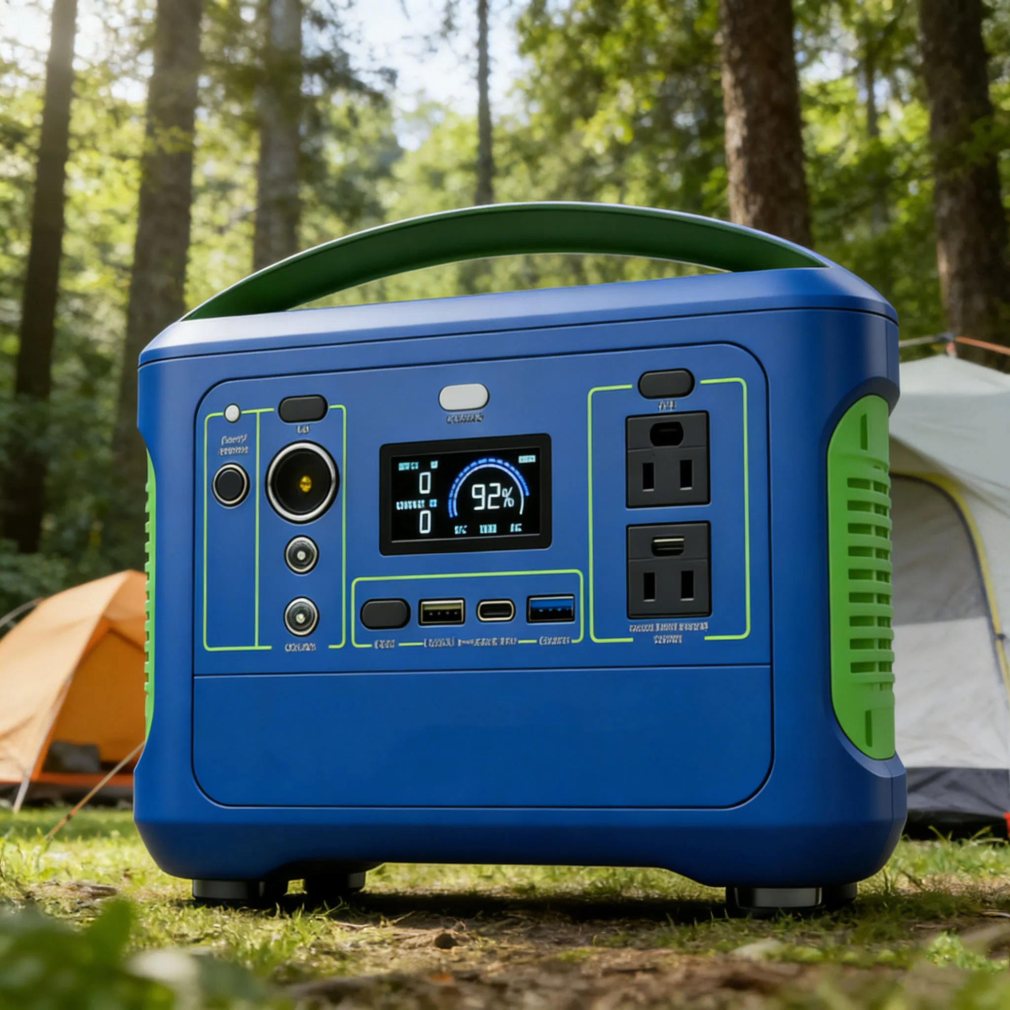 Customized 200W Pure Sine Wave MPPT LiFePO4 Small Silent Outdoor Portable Standby Solar Generator Jump Cigar Lighter Home Energy Storage Battery Solar Battery