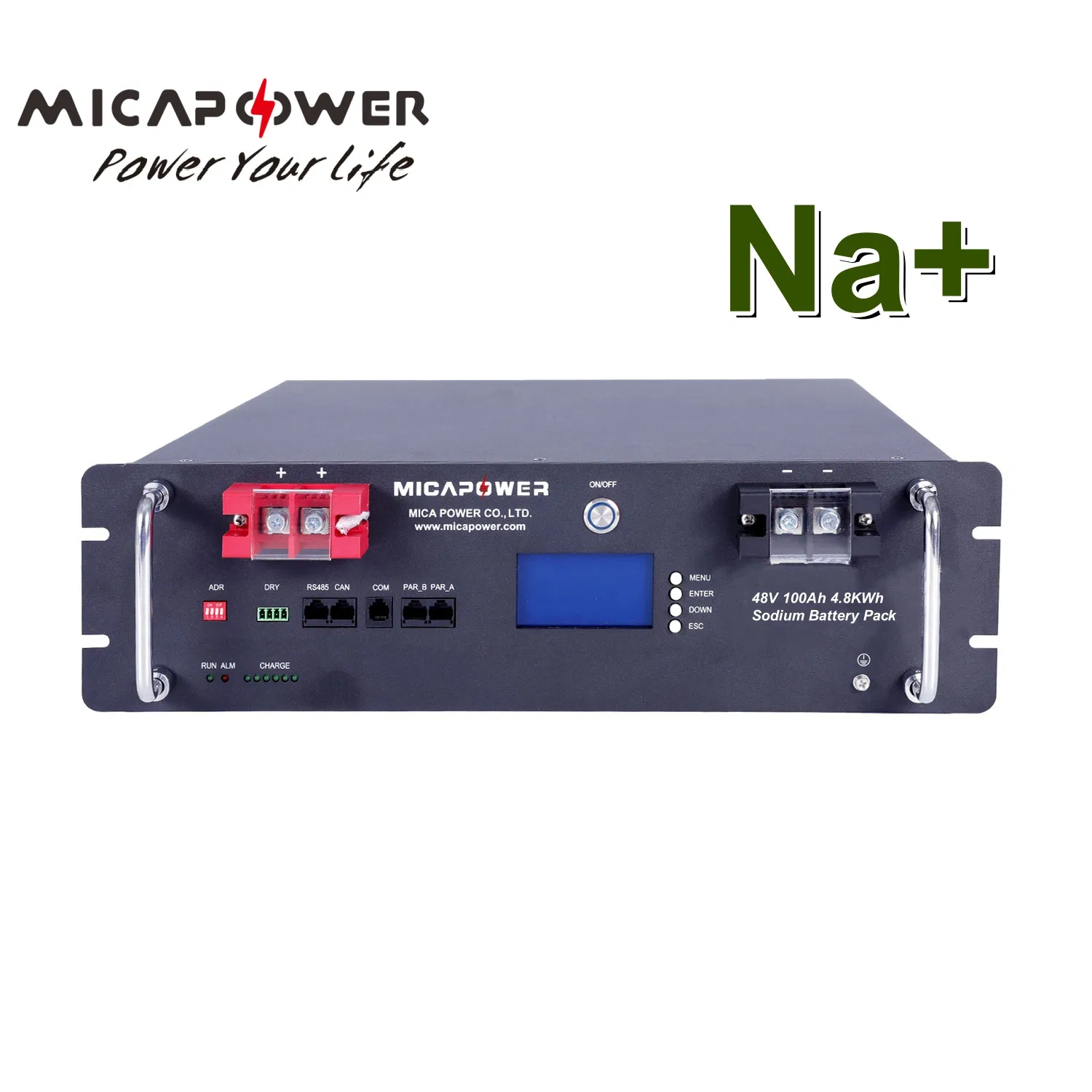 Mica 48V 50ah Sodium-Ion Battery Na Ion Battery Pack 100ah Rack Mounted Sodium Battery for Solar System/Golf Cart/PV System/Home Energy/Telecom/Backup