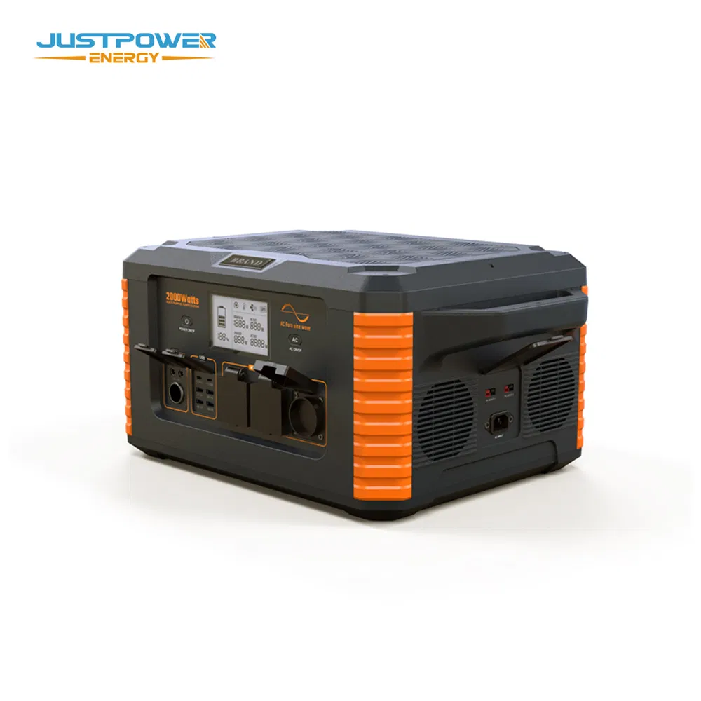 2064kwh LiFePO4 Lithium Ion Home Solar System 2000W portable Energy Storage Battery