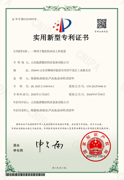 SLMN Patent Certificate 11