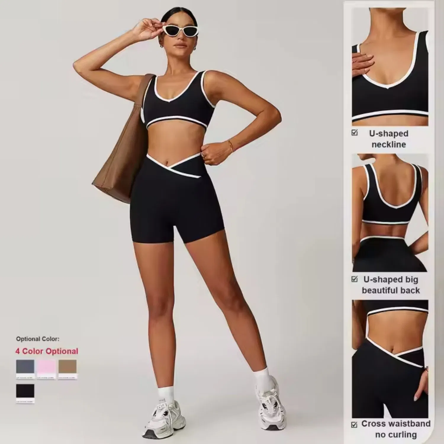 Custom Apparel Production Women's Sports Wear Gym Fitness Yoga Sets Fitness Clothing Activewear Sets Women Sportswear V Waist Workout Clothes for Women