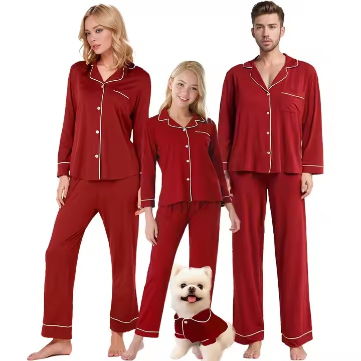 Wholesale Clothing Custom Velvet Fabric Pajamas for Women Set Long Sleeve Pyjamas Women's Sleepwear