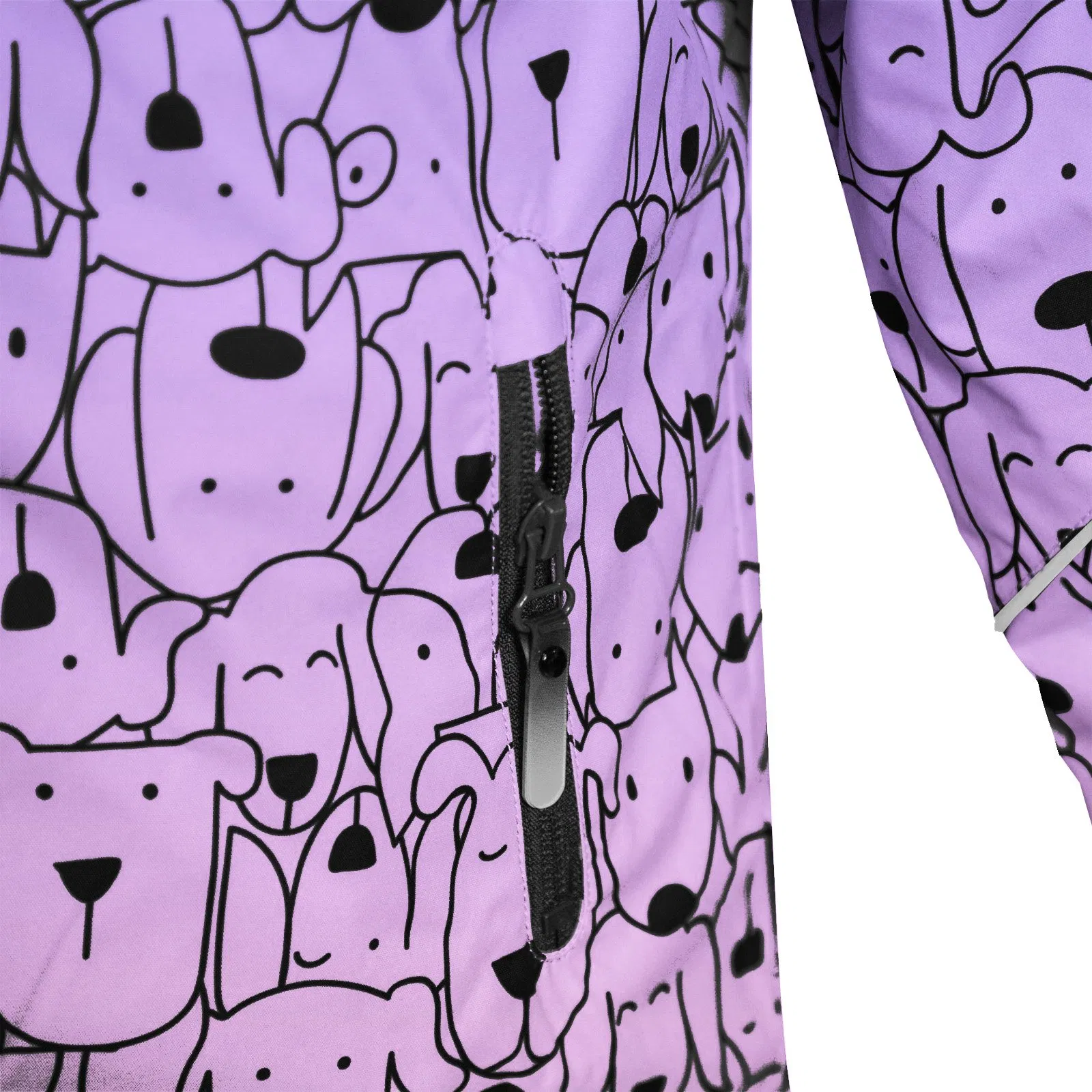 Kids' Light Gradient Hooded Jacket with Cute Dog Print Outdoor Clothes