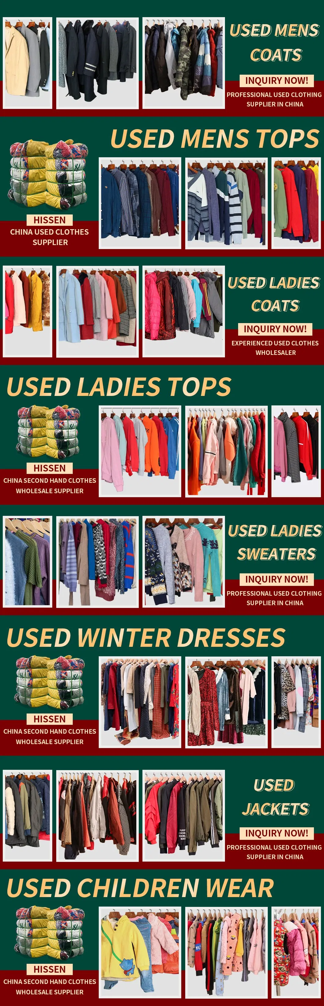 Second Hand Clothing Catalog