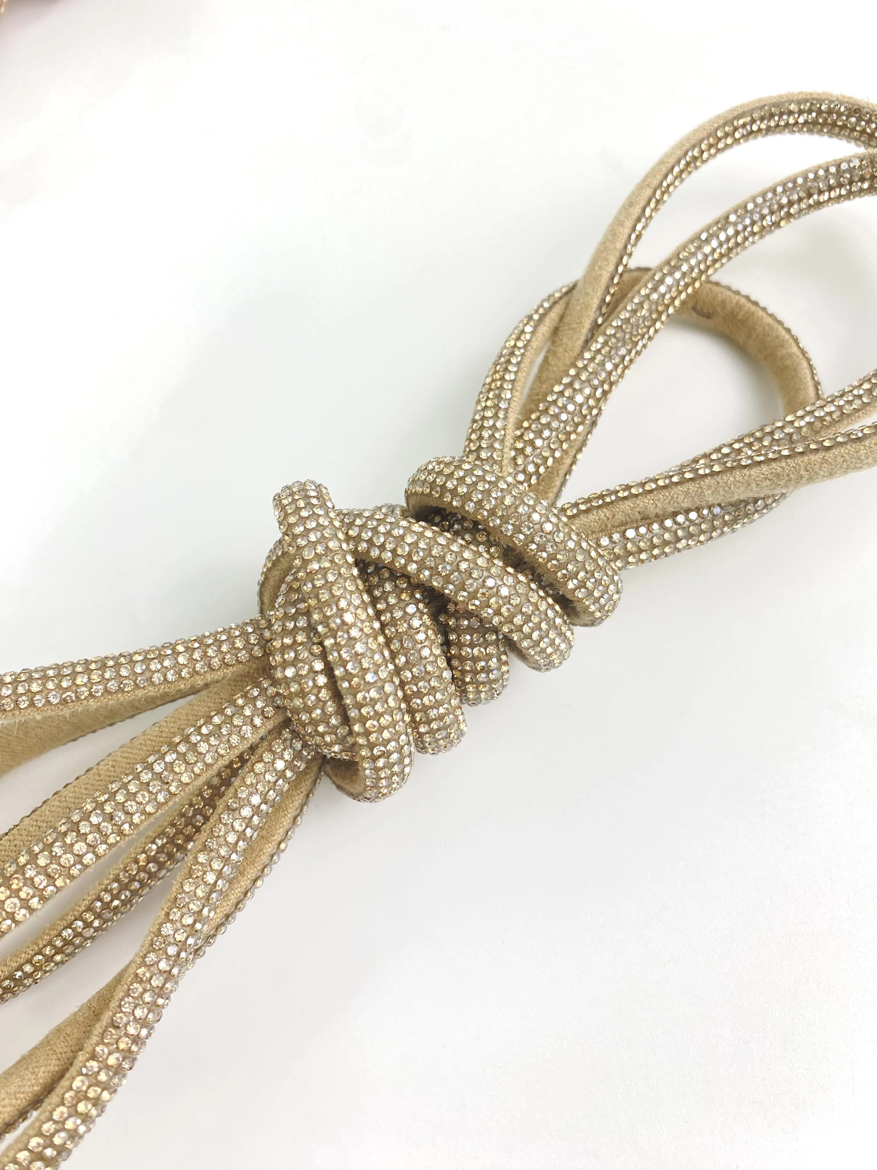Luxury Five-Row Diamond Strips Shoe Laces Fashion-Accessories for Ladies Shoes Rhinestone Decoration