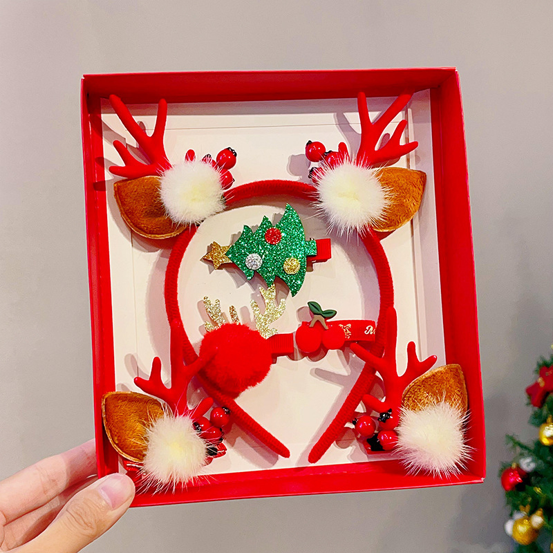 Christmas Hair Fashion Christmas Xmas Hair Clips Gmagic Red Green Colors Hairclip Set Accessories for Kids Clips for Hair Beauty