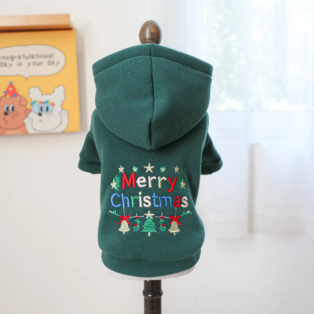 Design Pup Jumpers New Pet Holiday Coat Christmas Dog Clothes Hoodie Santa Winter Dog Clothes