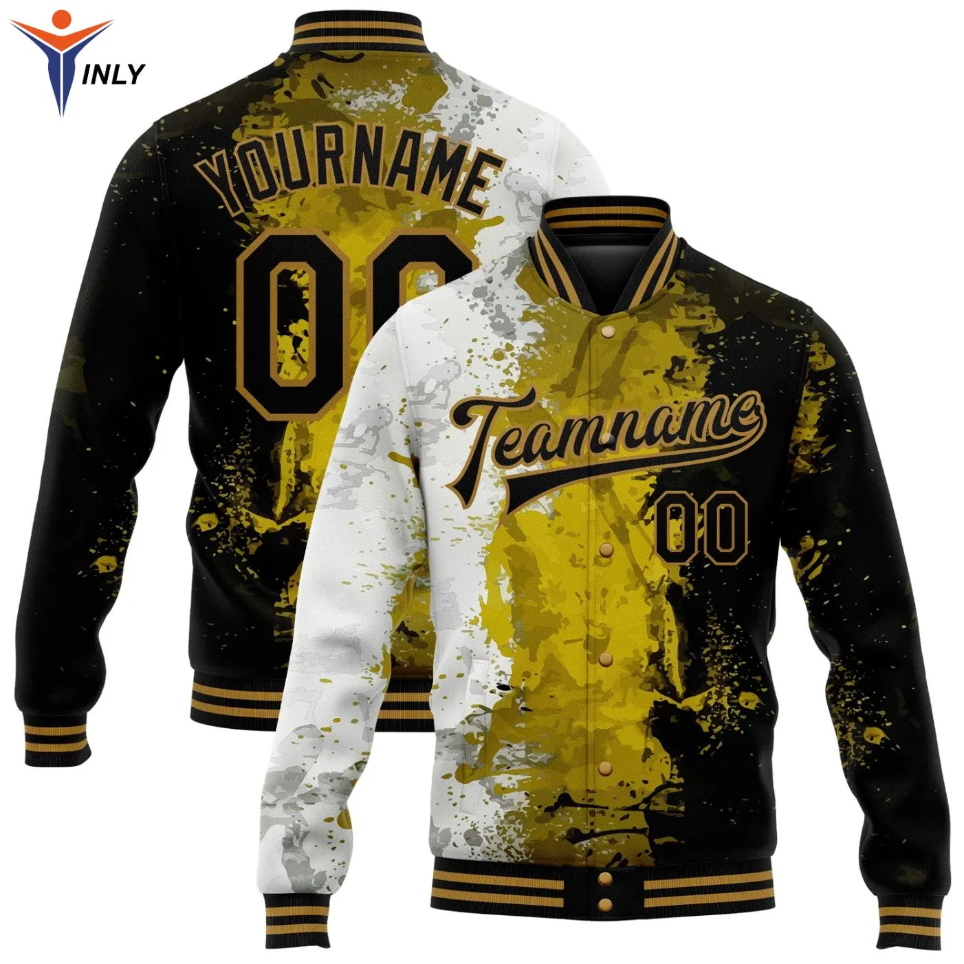 Print Embroidery Custom Logo College Uniform Outerwear Baseball Jacket