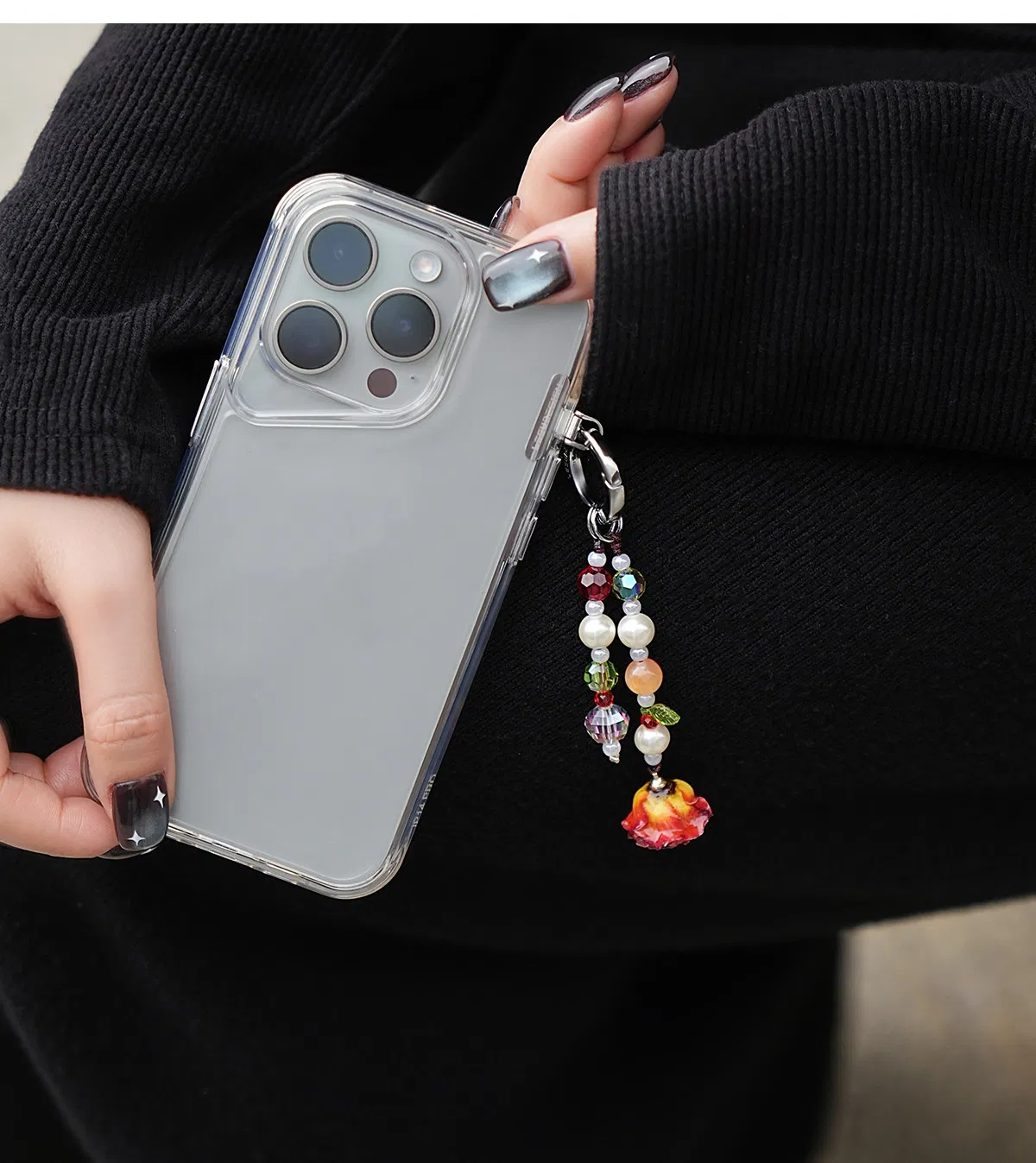 New Product Real Rose Short Mobile Phone Chain Fashion High Quality Accessories