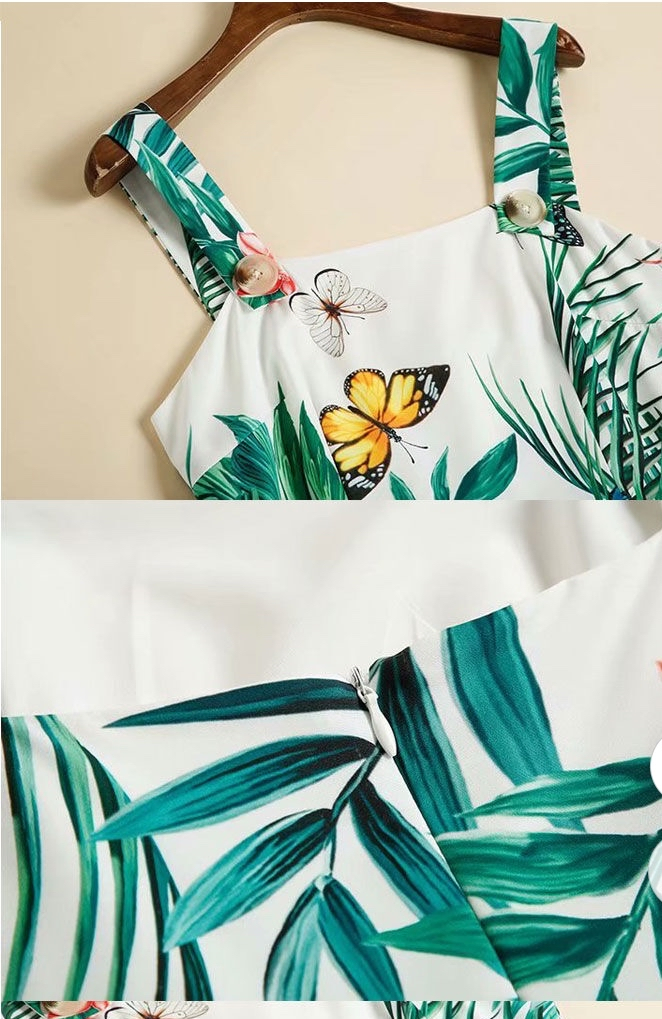 Fashion Pure Cotton Print Casual Suspenders for Women's Wear in Summer 2020