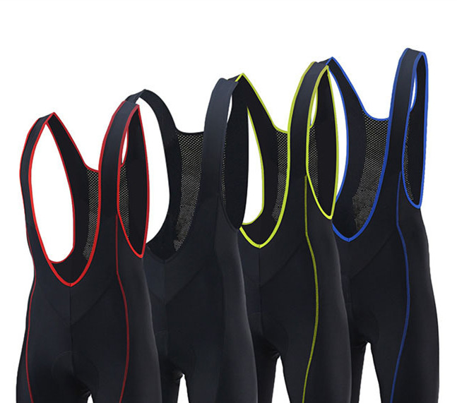 Black Bicycling Mountain Bike Bib Summer Short Sleeve Jersey Cycling Wear with Contrast Binding