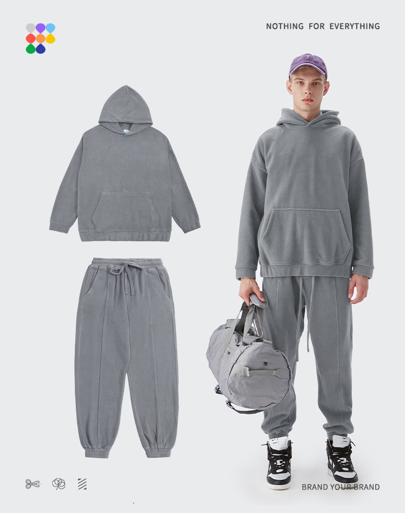 Wholesale Custom Tracksuits Women's Tracksuit Jogger Sportswear Casual Sweatershirts Sweatpants Streetwear Pullover Solid Color Sports Suit Men Sets Gym Wear