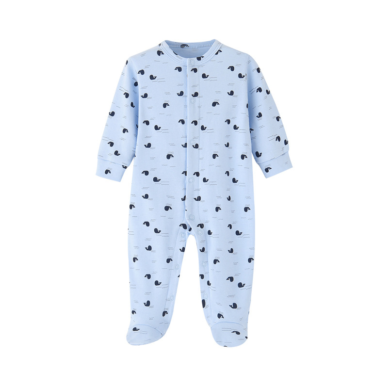 OEM Unisex Baby Long Sleeve Romper for Spring Autumn Newborn Bodysuit Cartoon Print Soft Comfortable Jumpsuit Baby Apparel
