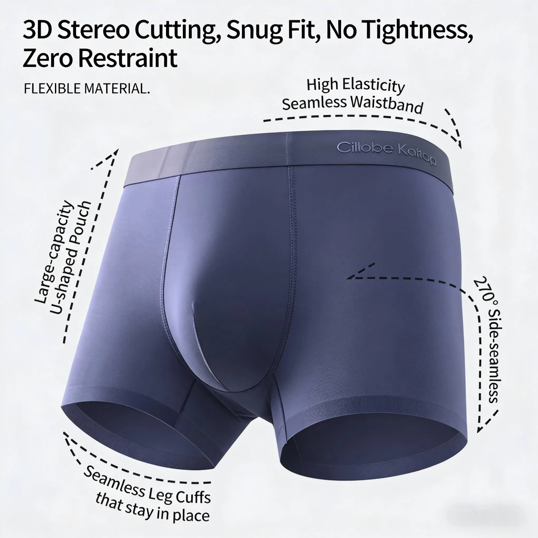 Men's Moisture Wicking Custom Printed Bamboo Underwear for All Sizes