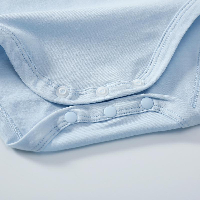 Custom Summer Baby Bodysuit Bamboo Toddler Baby Short Sleeve Romper Jumpsuit Infant-Apparel