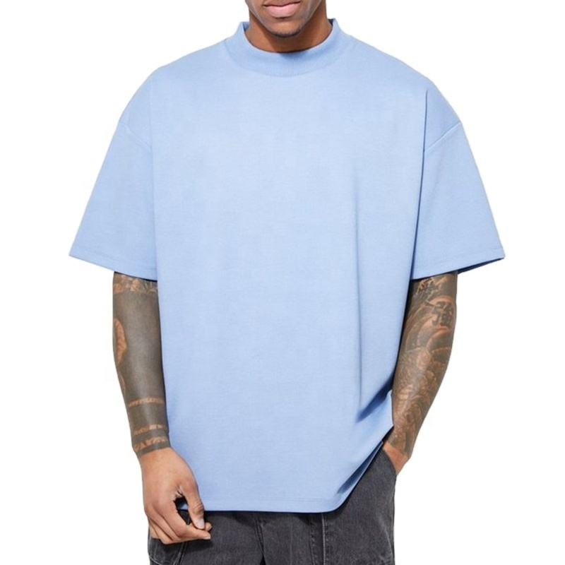 300 GSM Men's Crew Neck Oversize Blank Streetwear Heavyweight Plain T-Shirt for Men Wholesale Fashion 1688