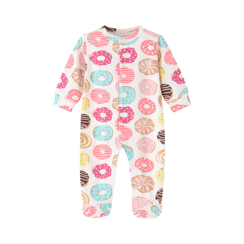 OEM Unisex Baby Long Sleeve Romper for Spring Autumn Newborn Bodysuit Cartoon Print Soft Comfortable Jumpsuit Baby Apparel