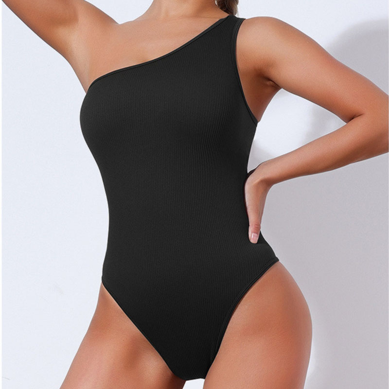 Seamless Fitness Yoga Wear Sexy One Shoulder Fitness Activewear Jumpsuits Playsuits Bodysuits Clothes Women