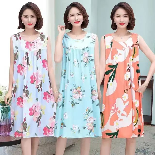 Middle Aged and Elderly Women's Sleepwear Set, Home Clothes Customized, Loose and Comfortable