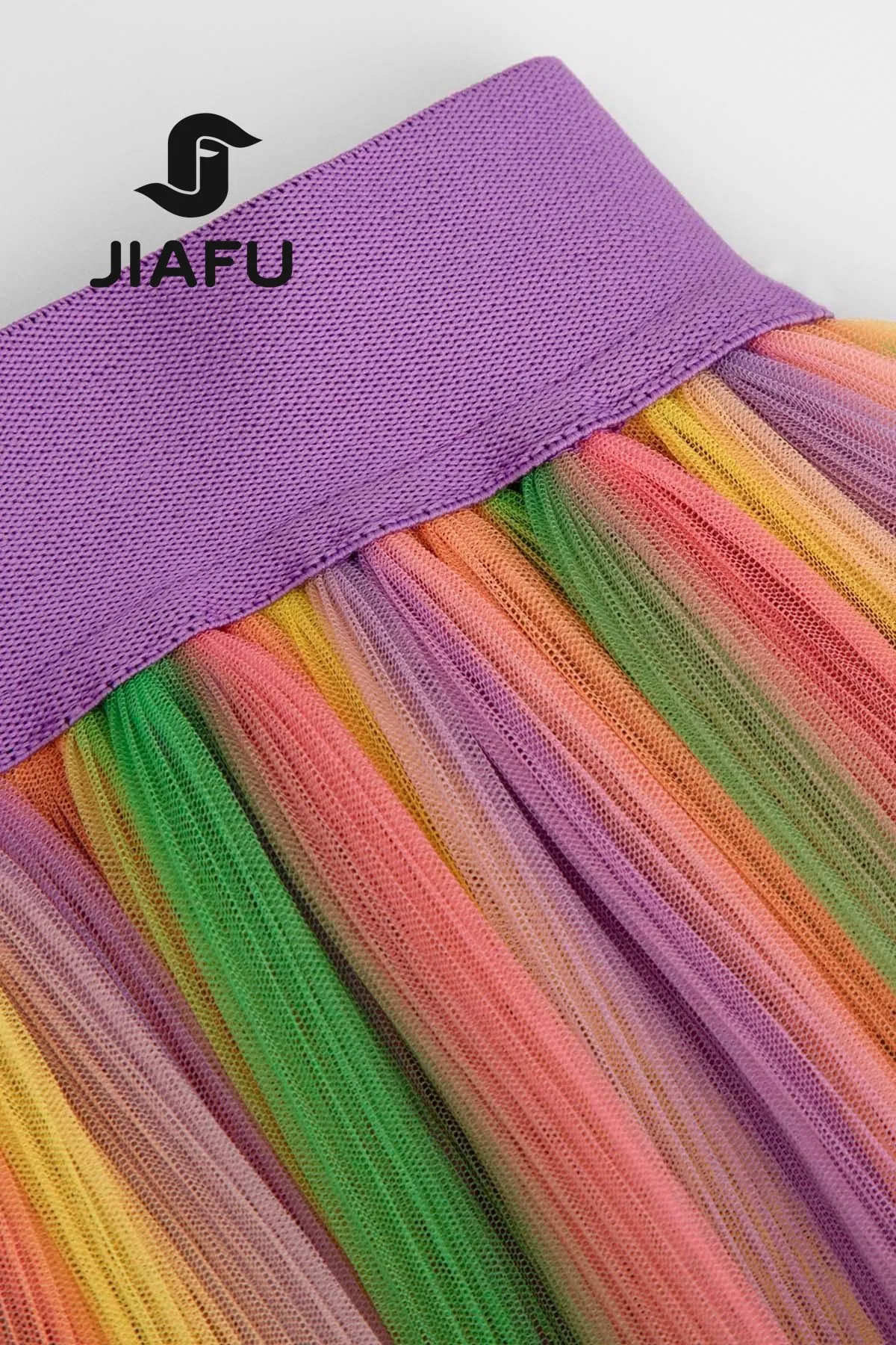OEM Customized Hot Selling Children Wear Kids Toddler Girl Pretty Summer Breathable Mesh Tulle Skirts with Rainbow Colourful