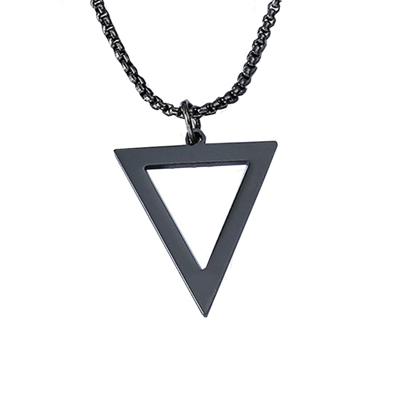 Triangle Stainless Steel Men′ S Geometric Pendant Necklace Fashion Jewelry Accessories