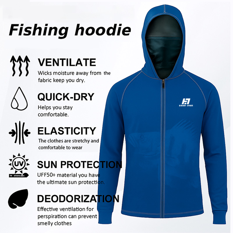 Aibort Sunproof Durable Anti-Mosquito Windproof Stretch Fabric Fishing Apparel