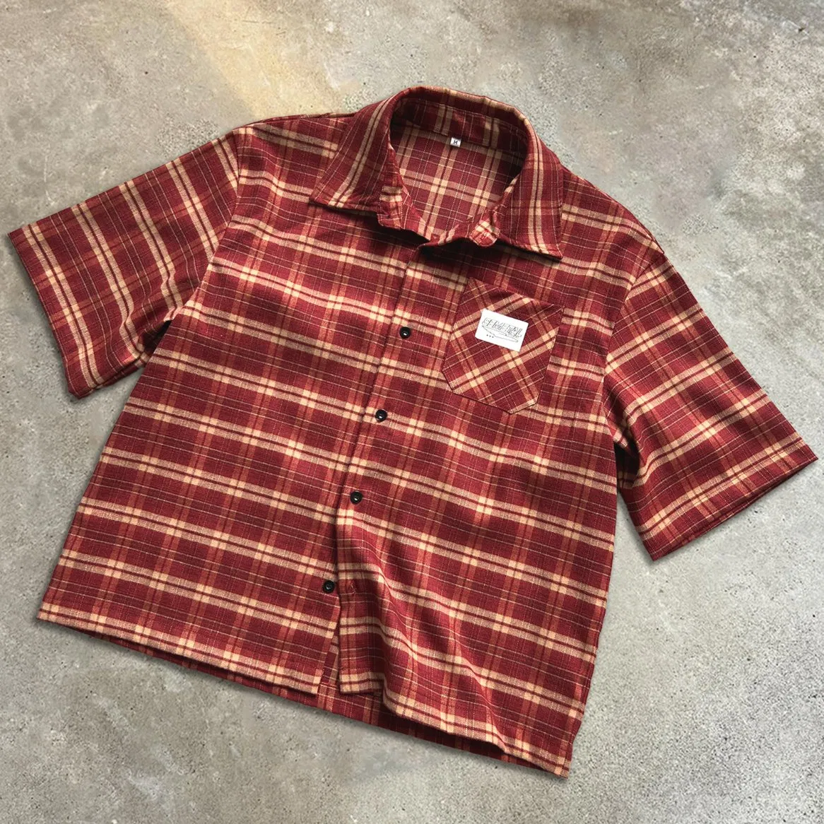 Qianshi Custom Fashion Streetwear Plaid Flannel Oversize Hombre Shirt Men Plaid Shirts