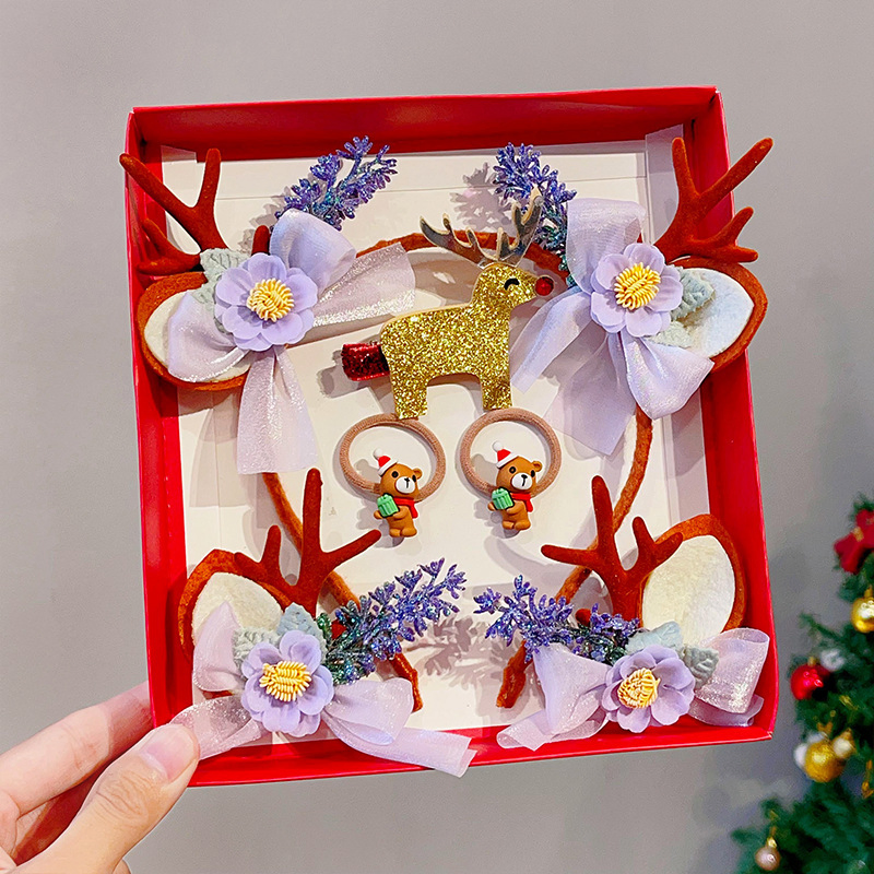 Christmas Hair Fashion Christmas Xmas Hair Clips Gmagic Red Green Colors Hairclip Set Accessories for Kids Clips for Hair Beauty