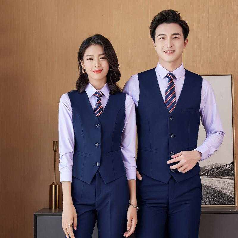 Waistcoat Formal Style Billiard Vest Hotel Staff Uniform Billiard Club Service Workwear with Logo Embroidery