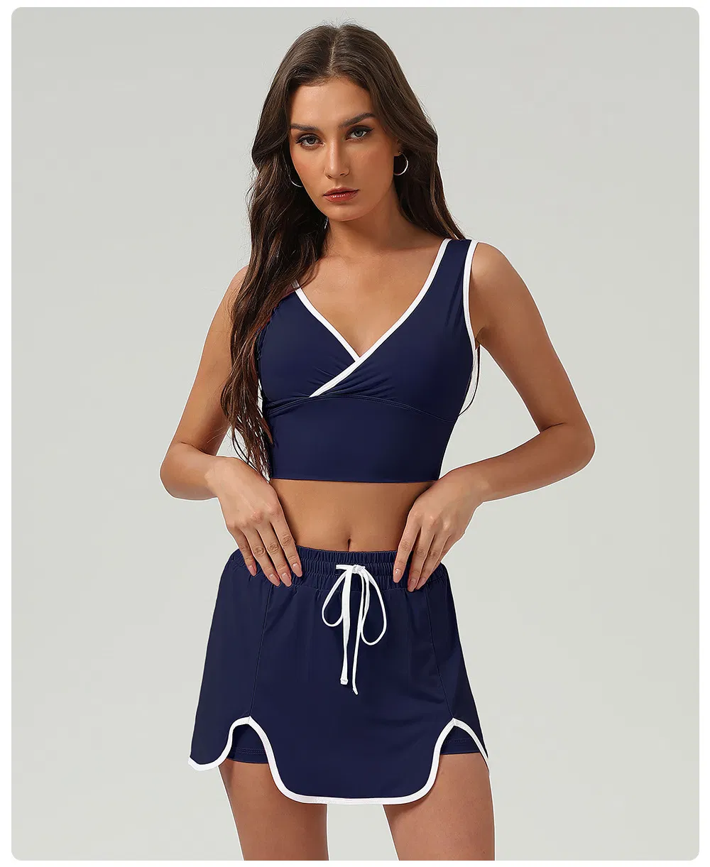 Wholesale Sports Outfit Casual Running Golf 2piece Tennis Wear for Women