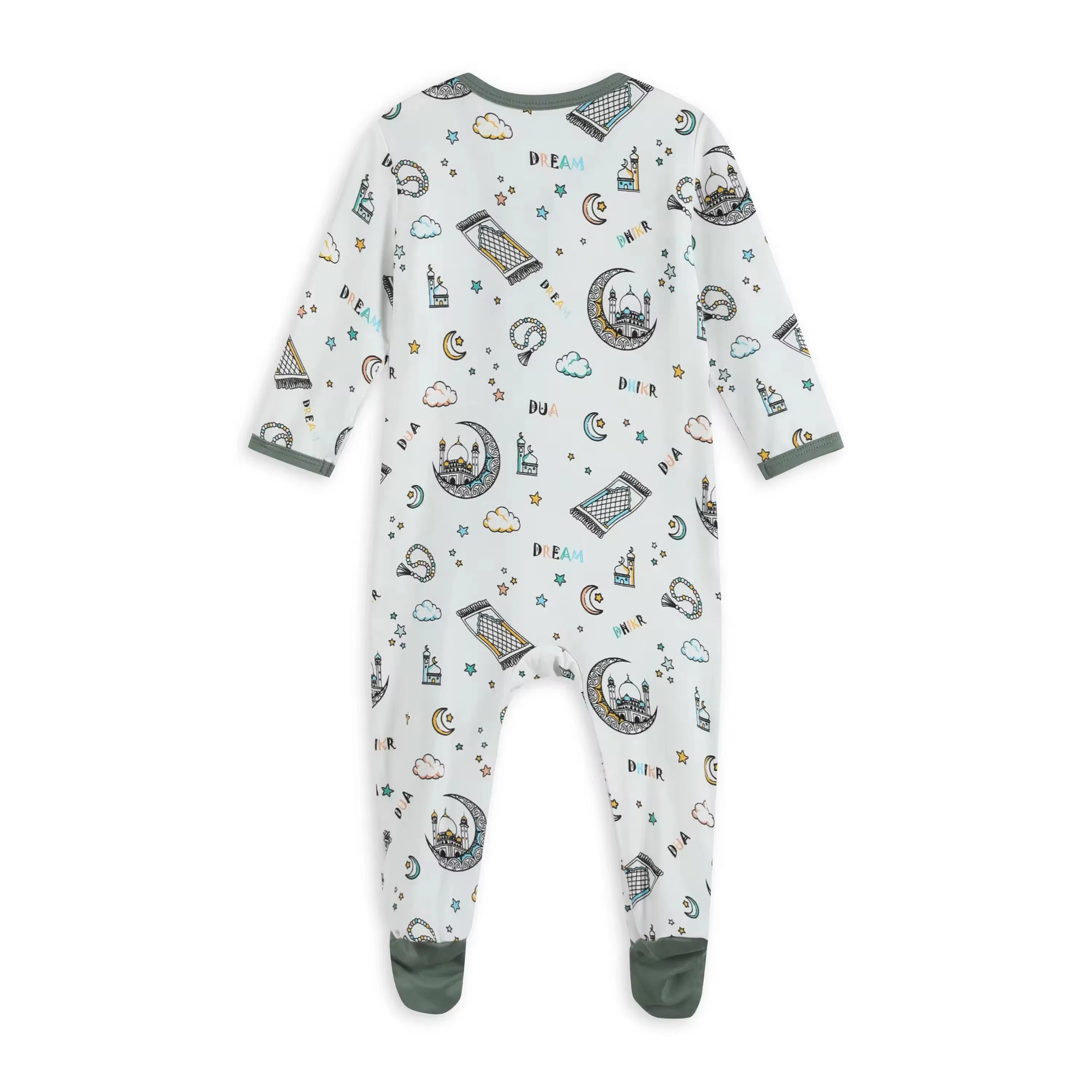 Hot Selling Girl Boy Clothes Printed Magnet Sustainable Toddle Footie Baby Bamboo Romper